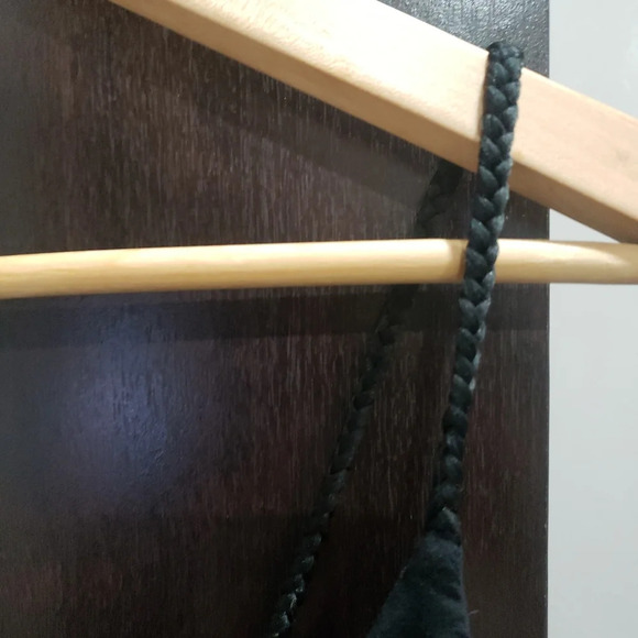 Jessica Simpson Bren Black braided Strap Straight Leg Jumpsuit, Size Large - Picture 3 of 5